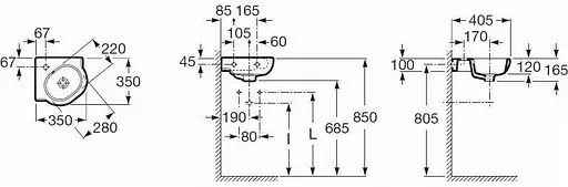 Умивальник Roca Meridian-N A32724C000, Білий - фото 2