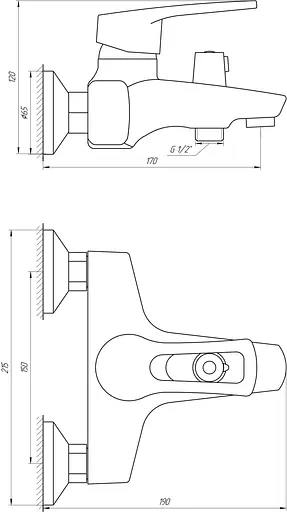 Смеситель для ванны Domino Sirius DSV-102NE Хром - фото 5