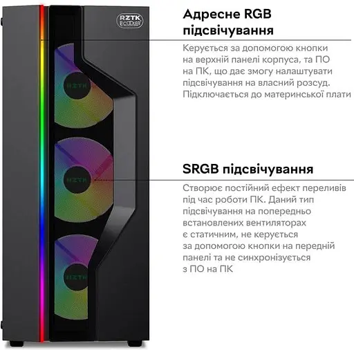 Корпус RZTK PcCooler Master RP300 Mesh ARGB 4F (RP300 Mesh), б/у - фото 4