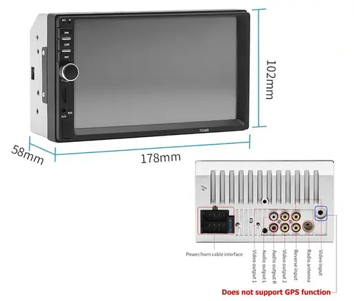 Автомагнитола Pioneer 7018B 2DIN 7" - фото 3