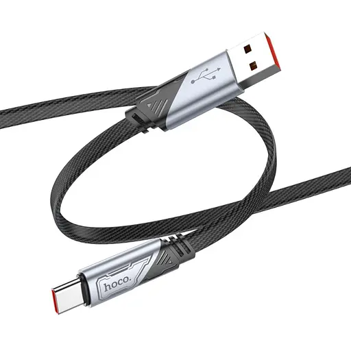 Кабель Hoco U119 USB to Type-C QC 27W 1.2 м чорний - фото 1