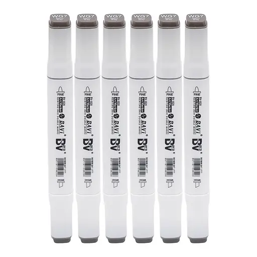 Скетч-маркер двусторонний Bavi №WG7, на спиртовой основе, 10 шт.