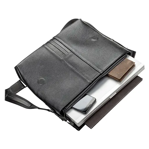 Чоловіча шкіряна сумка SHVIGEL 35х27х7 см sum0012489 - фото 3