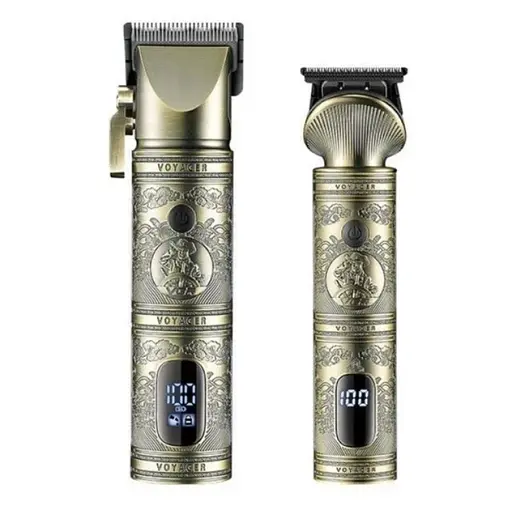 Набор для стрижки 2 в 1 VGR V-670 (Машинка + Триммер, Металлический корпус, LCD).