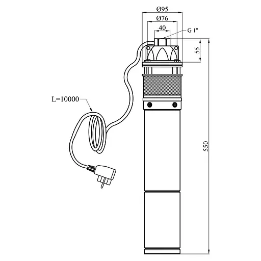 Насос глибинний відцентровий 3SKM 100 (CV035067) - фото 5