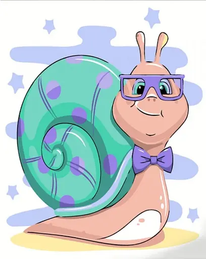 Набор для росписи по номерам Улитка-джентльмен, Strateg, 30x30 см, ES154