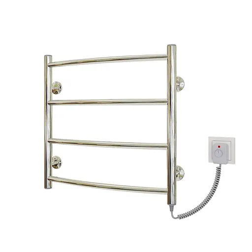 Електрична рушникосушарка Kosser Дуга 500x500/4 ER рег. ДД06ЕR, Хром, Праве - фото 1