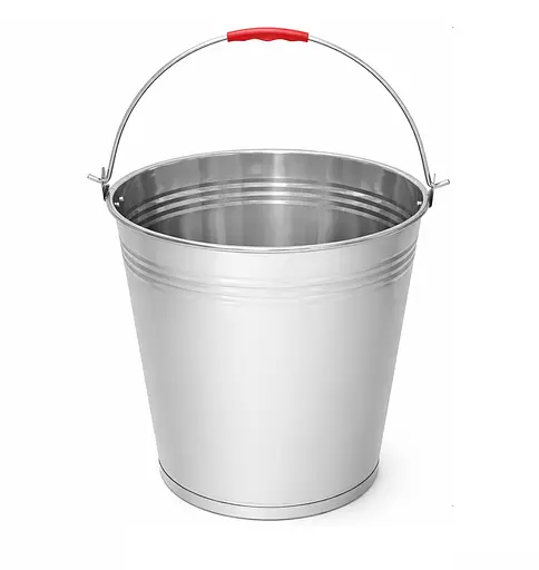 Відро з нержавіючої сталі (нержавійка) господарське без кришки 16 л Сірий 88179 - фото 1
