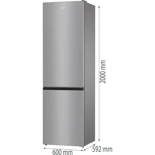 Холодильник Gorenje з нижн. мороз. камерою 200х60х60 см 2 двері 235(96)л А++ NoFrost+ сірий - фото 6
