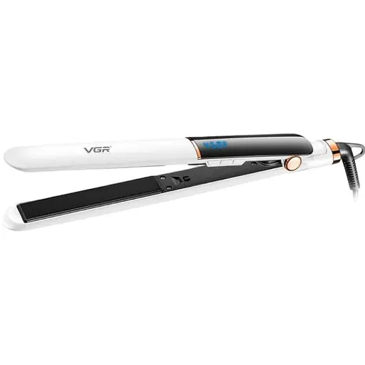Випрямляч для волосся VGR V-515 з терморегулятором РК-дисплеєм Білий - фото 1