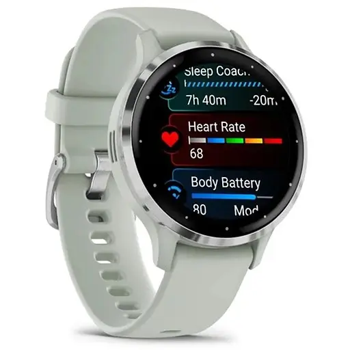 Смарт-часы Garmin Venu 3s Silver Stainless Steel Bezel with Sage Gray Case and Silicone Band 010-02785-51 - фото 3