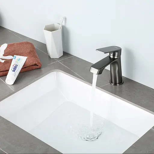 Змішувач для умивальника Frap F1071-9 Графітовий хром - фото 2