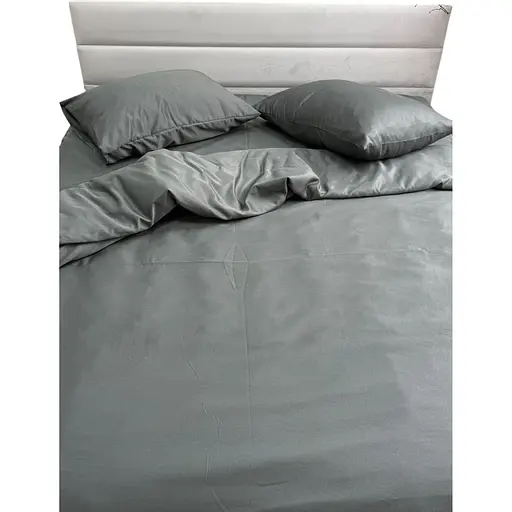 Комплект постільної білизни Ecotton Nid Grey євро полісатин сірий (25192) - фото 1