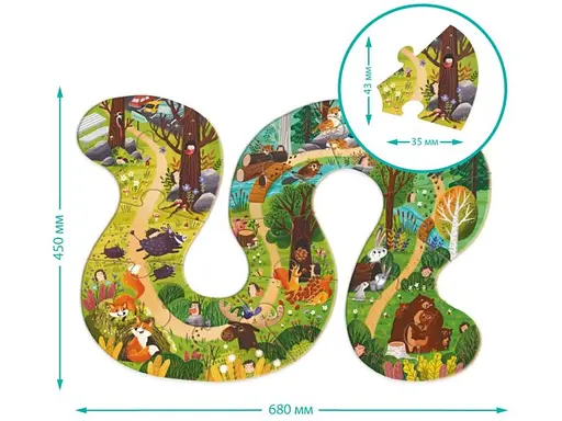 Пазл DoDo Кто живет в лесу 16 элементов - фото 3