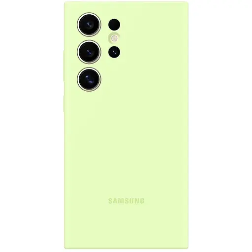 Оригинальный силиконовый чехол Samsung Silicone Case для Samsung Galaxy S24 Ultra (S928) Light Green EF-PS928TGEGWW