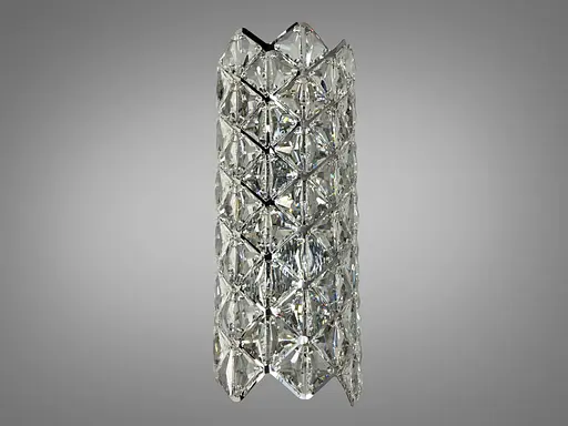 Настінний світильник Diasha срібний кришталь з кришталевими елементами - фото 1