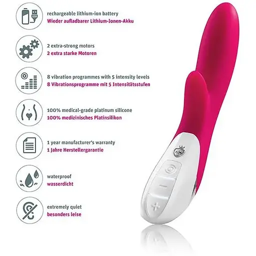 Вібратор-кролик Mystim Danny Divido Pink - фото 4