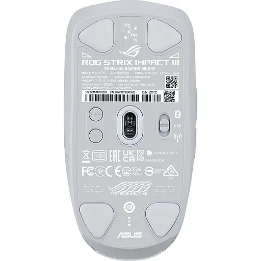 Миша ASUS ROG Strix Impact III Wireless White (90MP03D0-BMUA10) - фото 3