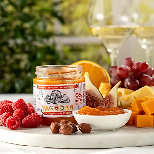Джемы без сахара Yagodar Мандарин Апельсин Мускатный орех 4 шт 840 г - фото 8