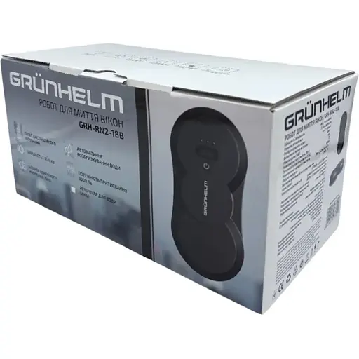 Робот для миття вiкон Grunhelm GRH-RN2-18B круглий 3 режими 50 мл чорний (147804) - фото 8