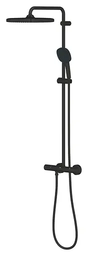 Душова система з термостатом для настінного монтажу Grohe Tempesta System 250 Cube 266892431, Чорний матовий - фото 4
