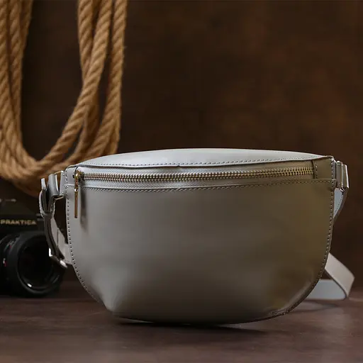 Шкіряна жіноча сумка бананка Shvigel 23х13х5 см sum0020187 - фото 6