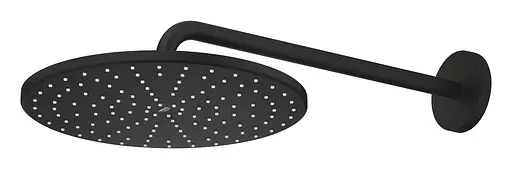 Верхний душ с душевым кронштейном 422 мм, 1 режим струи Grohe Rainshower 310 Mono 22121KF0, Черный матовый - фото 4