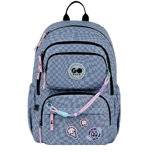Рюкзак GoPack Education 120M-2 Pixel Mood Сірий (GO26-120M-2) - фото 3