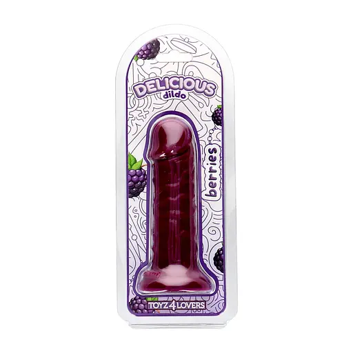 Фалоімітатор Toyz4lovers Delicious Blackberries 15 см (фіолетовий) - фото 9
