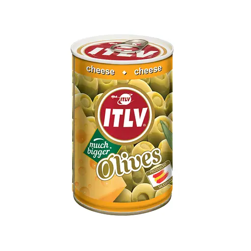 Оливки ITLV зелені фаршировані сиром 314 мл 6 шт. 