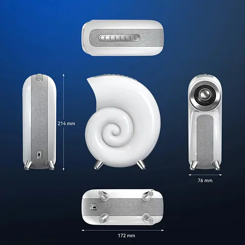 Аккумуляторный ночник G-Smart N70 RGB с часами и Bluetooth колонкой (Белый) - фото 4