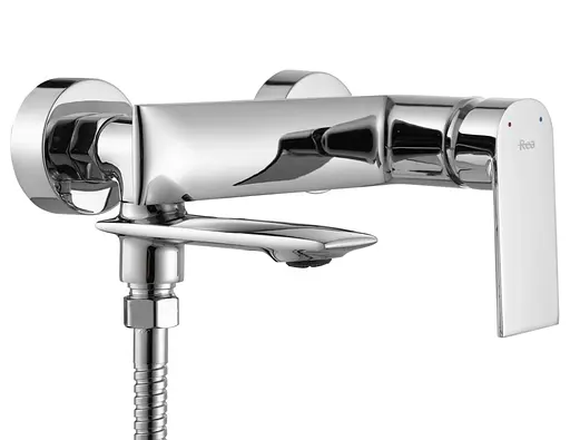 Смеситель для ванны Rea Veneta хром настенный с изливом REA-B6424 Хром - фото 3