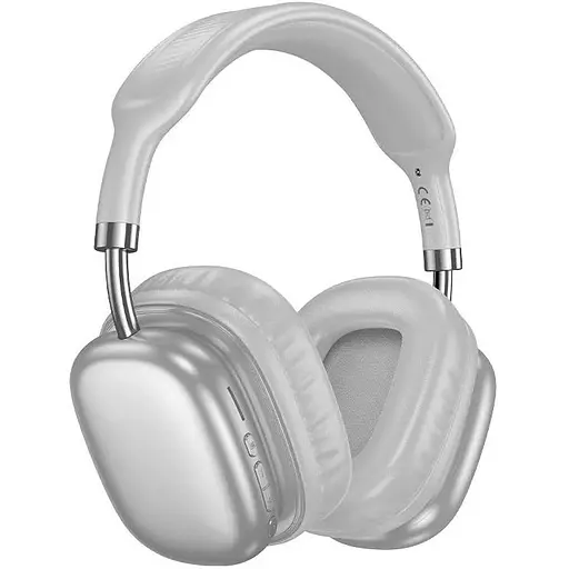 Накладні навушники Hoco W52 Wonderful, BT headphones, BT5.4, AUX, TF, 400mAh, 46h, silver