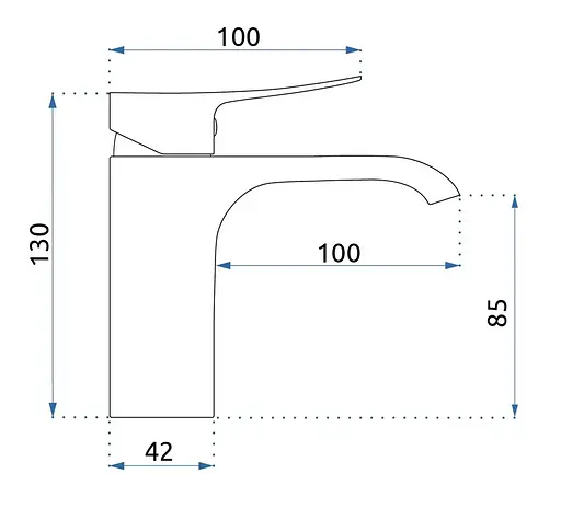 Змішувач для умивальника Rea Dart black REA-B0672 Чорний матовий - фото 2
