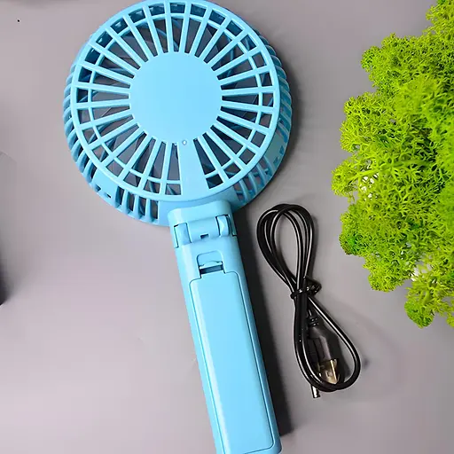Дитячий портативний USB-вентилятор Mini Fan на акумуляторі блакитний (2628-1) - фото 3