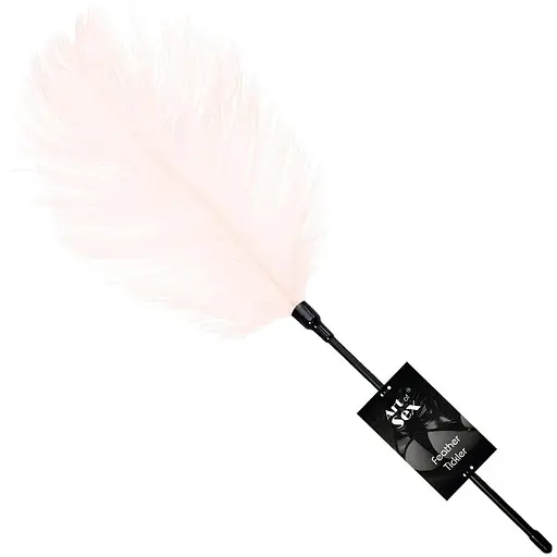 Щекоталка со страусиным пером Art of Sex - Feather Tickler, цвет Светло-розовый