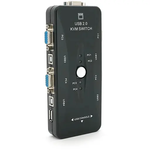 4-портовый KVM свеч, VGA, USB