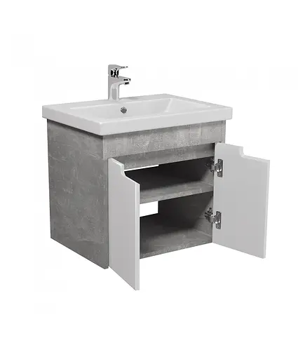 Тумба Мойдодир Smart Loft 60-A з умивальником Cersanit Como 60 Сірий - фото 3