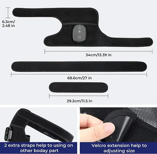 Массажер для колена с подогревом AFDEAL с красным светом, беспроводной подогрев колена с красным светом и вибрацией - фото 4