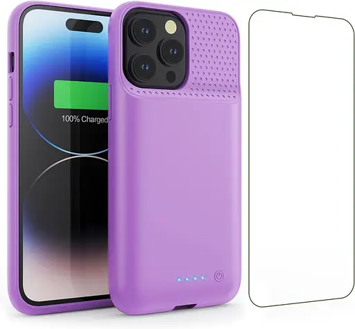 Чохол із зарядним для iPhone 14Plus/14Pro Max/13Pro Max, потужний портативний захисний чохол для зарядки ємністю 8600 мАг