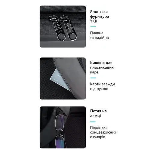 Рюкзак городской Mark Ryden 2958 15л с отсеком для ноутбука до 15.6" и Замком Black (18188) - фото 6