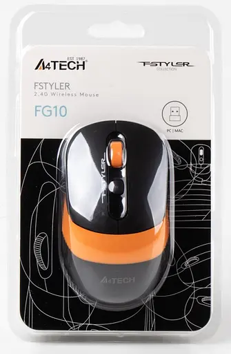 Беспроводная мышь A4Tech Fstyler FG10 Wireless Black/Orange (FG10 (Orange)) - фото 6