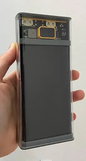 Зовнішній акумулятор Cyberpunk PD200A 20000mAh 22.5W power bank прозорий корпус - фото 2