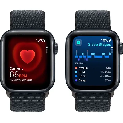 Apple Watch SE 2 GPS 40mm Midnight Aluminium with Midnight Sport Loop MRE03 RU - фото 5