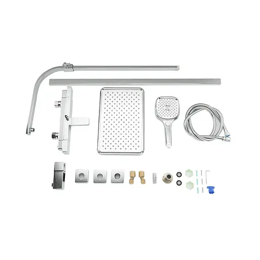 Душова система з термостатом Gappo G2491-50, вилив - перемикач на лійку 3 режими, Хром - фото 4