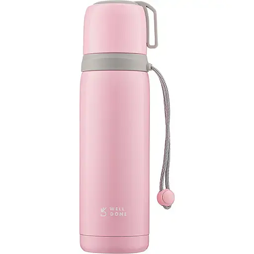 Термос Well Done 500 мл рожевий (WD-7025P) - фото 1