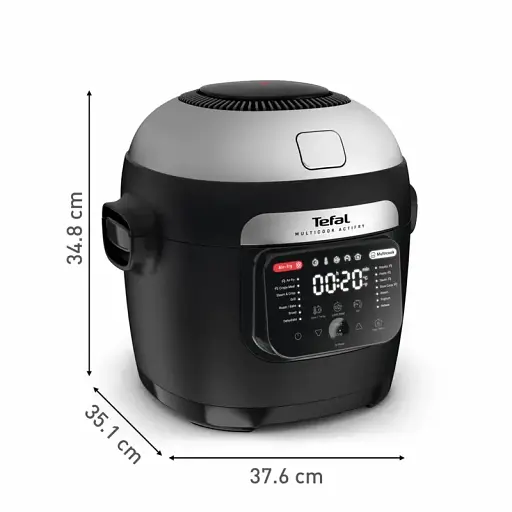 Мультиварка-мультипіч Tefal Multicook Actifry чорний 1334 Вт (MY741CF1) - фото 6