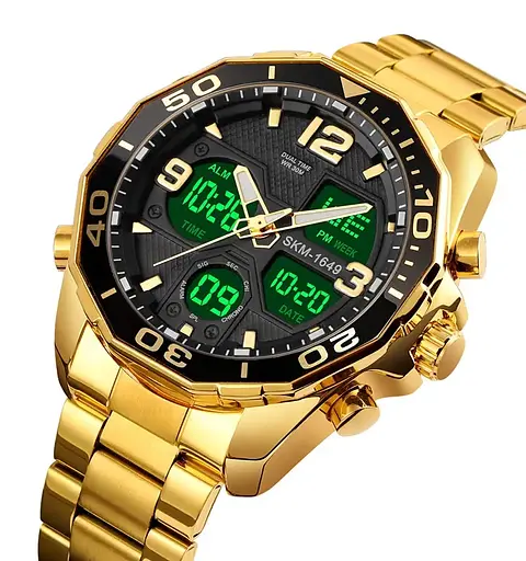 Наручний годинник чоловічий Skmei 1649 Gold, 1649GD (18424) - фото 3