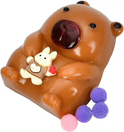 Іграшка антистрес, капібара, 8x6 см, мішура, фігурка, TPR, 2 види, 28x21x8 см