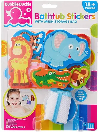 Набір наклейок для ванної 4M Зоопарк Bubblie Duckie 00-04746 Іграшки для ванної купання - фото 3
